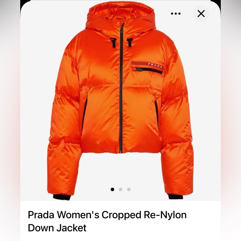 Prada Cropped Technical Re-Nylon Down Jacket - image 1